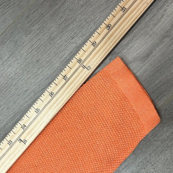 Massimo Dutti Orange Italian Yarn Viscose Blend Asymmetrical Light Tee Sz Small - Picture 3 of 9